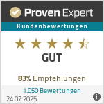 ProvenExpert Kundenbewertungen: GUT
